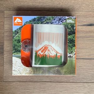 Ozark Trail 7.5oz Stainless Steel Flask with Attached Cap and Easy-pour Funnel